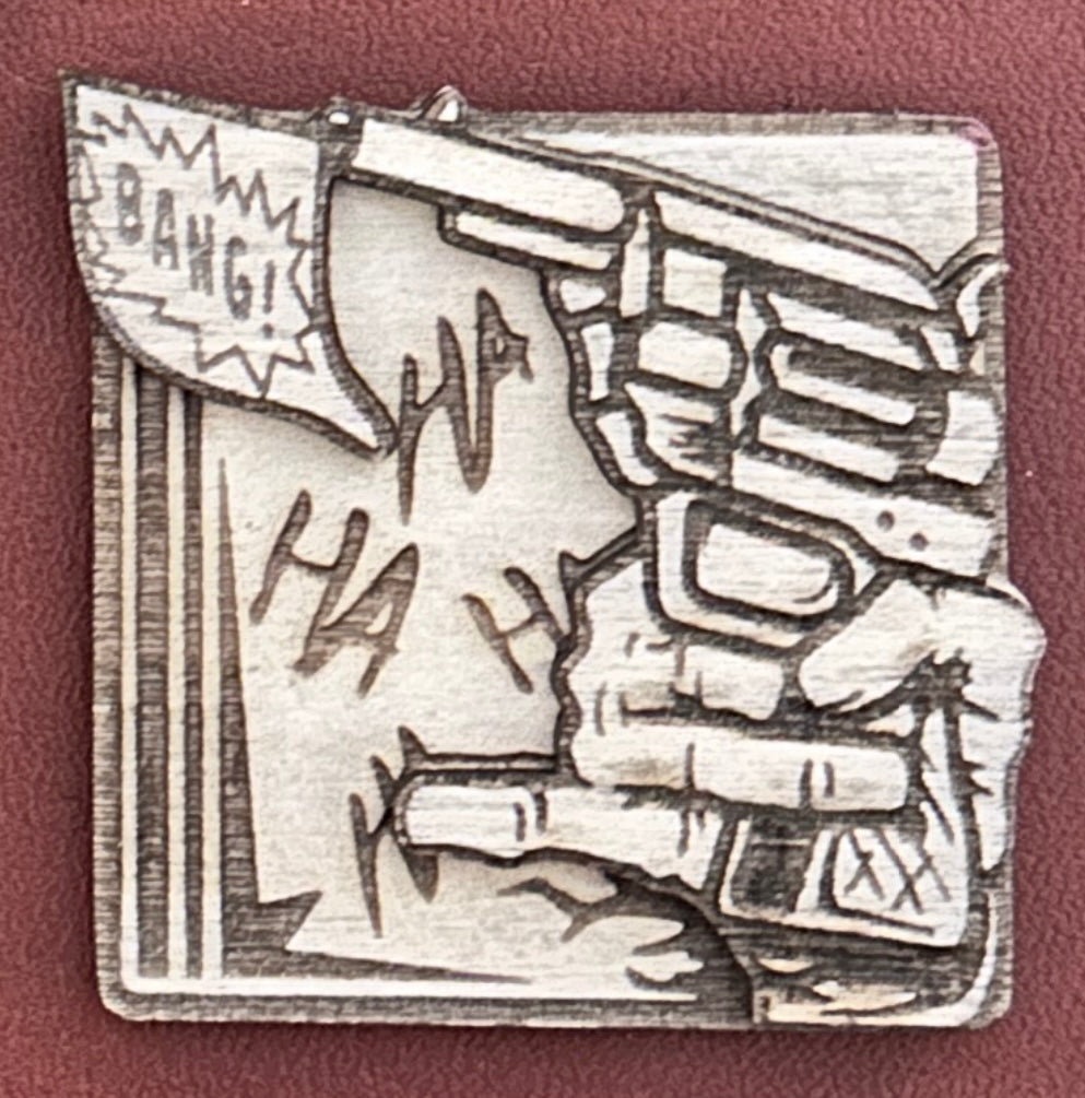 (CRITICALLY LOW STOCK) Wooden Comic Patches
